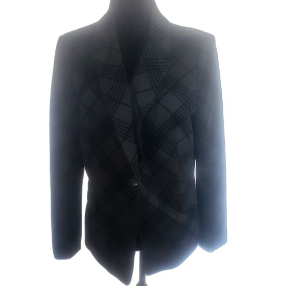 Jules & Leopold Black Stripe One Button Blazer Size Large - Picture 2 of 9